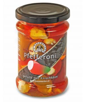 Pfefferoni mit Frischkäse scharf