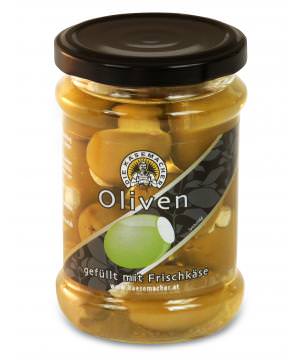 Oliven mit Frischkäse