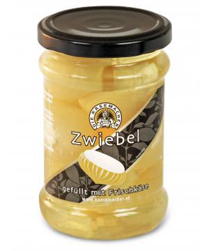 Zwiebel mit Frischkäse