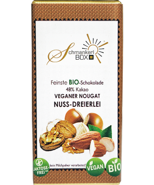 Nussschokolade Dreierlei Bio vegan