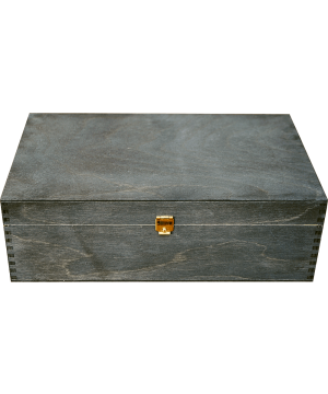 Geschenkkassette Holz schwarz gebeizt (25,5x15x8 cm)