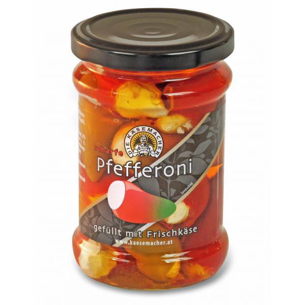 Pfefferoni mit Frischkäse scharf
