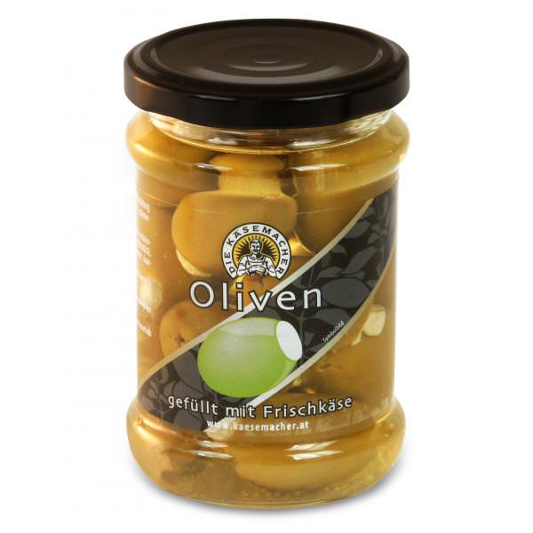 Oliven mit Frischkäse