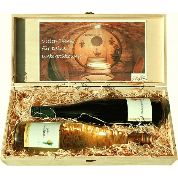 Geschenkkassette Weiße Fruchtigkeit Muskateller-Weißburgunder
