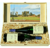 Geschenkkassette Weiße Blumen Weißgipfler-Riesling